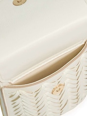 Dune London White Samely Debossed Logo Phone Cross-Body Bag - Image 4 of 5