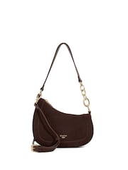 Dune London Brown Smart Direction Small Scoop Shoulder Bag - Image 3 of 6
