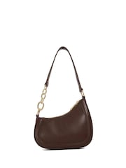 Dune London Brown Smart Direction Small Scoop Shoulder Bag - Image 4 of 6