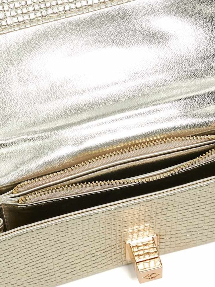 Dune London Gold Serenities Turnlock Detail Chain Bag - Image 5 of 5