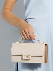 Dune London Cream Skilled Top Handle Micro Bag - Image 1 of 5