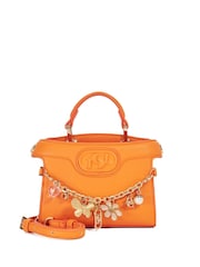Dune London Orange White Dinkydeliberate Mini Woven Slouch Crossbody Bag - Image 1 of 5