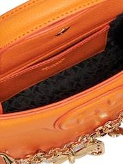Dune London Orange White Dinkydeliberate Mini Woven Slouch Crossbody Bag - Image 4 of 5