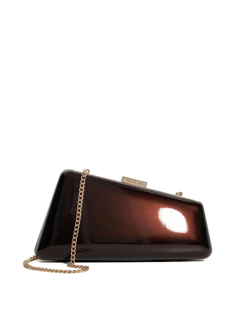 Dune London Brown Balancing Clutch Bag - Image 3 of 6