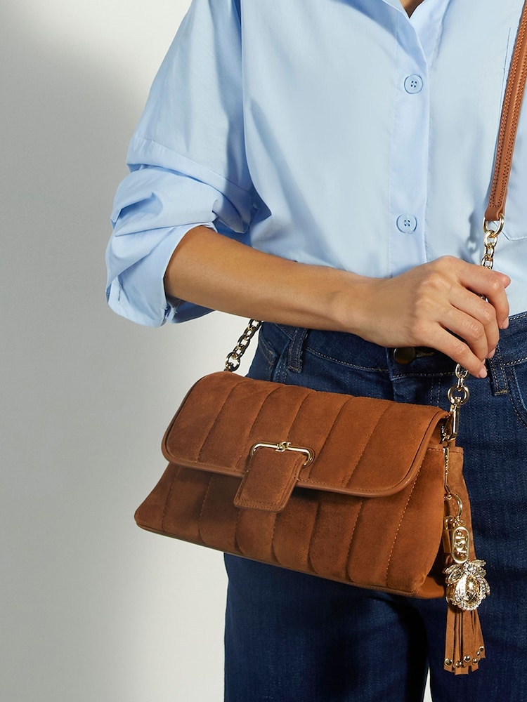 Dune London Brown Chelsea Pillow Shoulder Bag - Image 6 of 6