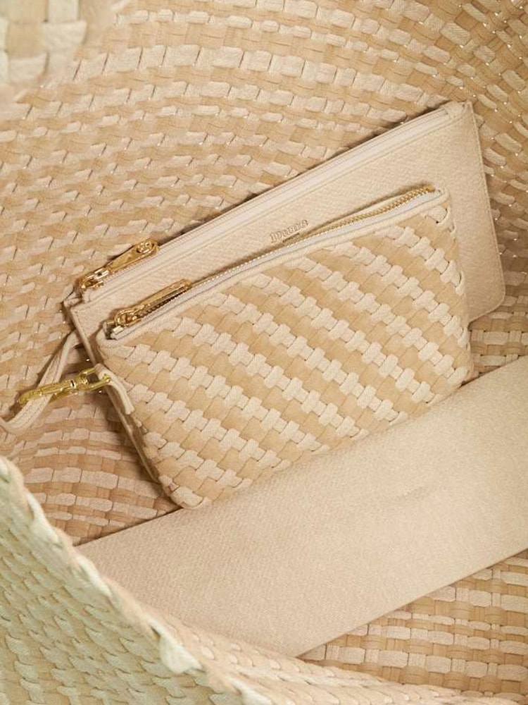 Dune London Cream Deliberate Xl Xl Woven Slouch Bag - Image 6 of 6