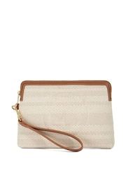 Dune London Natural Slay Canvas Wristlet Pouch - Image 1 of 5