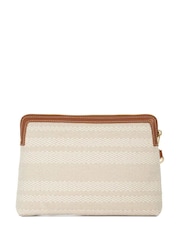 Dune London Natural Slay Canvas Wristlet Pouch - Image 2 of 5