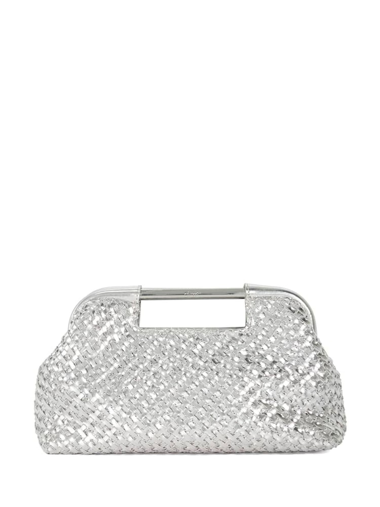 Dune London Silver Expression Woven Diamante Clutch - Image 3 of 5