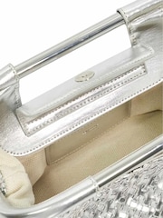 Dune London Silver Expression Woven Diamante Clutch - Image 5 of 5