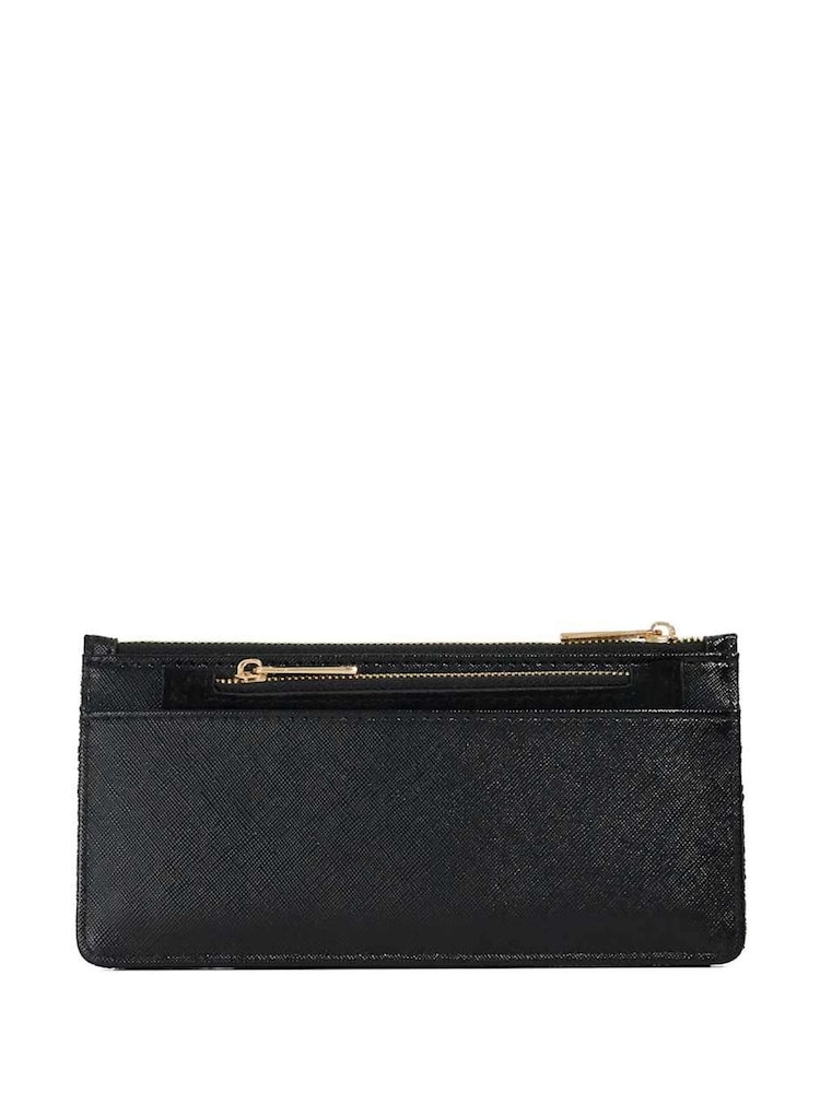 Dune London Black Chrome Karlos Long Turn Lock Purse - Image 2 of 4