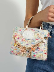 Dune London Natural Dinkydeliberate Mini Woven Slouch Crossbody Bag - Image 1 of 5