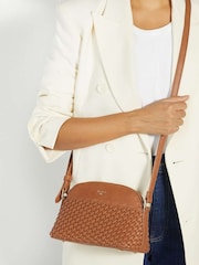 Dune London Brown Distinct Mini Woven Cross-Body Bag - Image 1 of 5