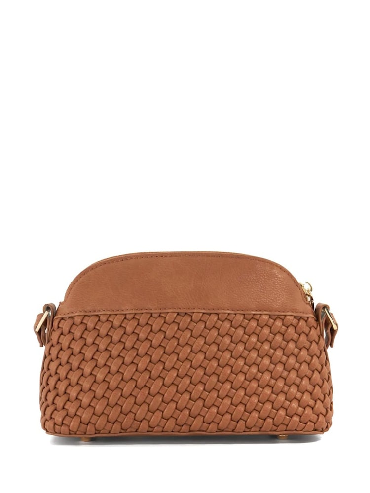 Dune London Brown Distinct Mini Woven Cross-Body Bag - Image 3 of 5