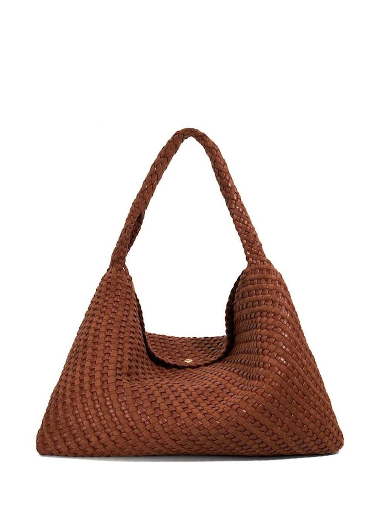 Dune London Red Deliberate Xl Xl Woven Slouch Bag - Image 2 of 5