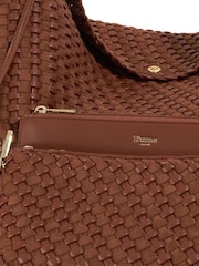 Dune London Red Deliberate Xl Xl Woven Slouch Bag - Image 4 of 5
