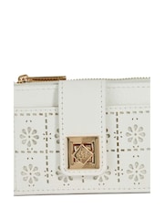 Weiß - Dune London Karra Turn Lock Card Holder Wallet - Bild 1 von 4