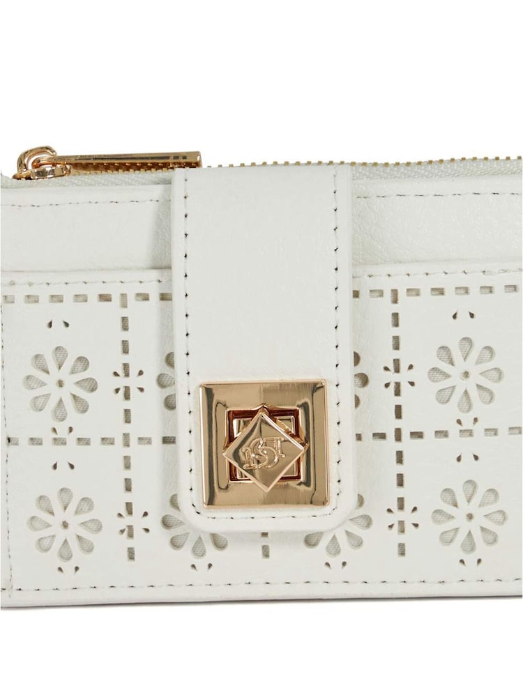 Weiß - Dune London Karra Turn Lock Card Holder Wallet - Bild 4 von 4