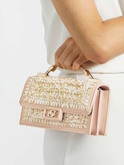 Dune London Pink Skilled Top Handle Micro Bag - Image 5 of 5