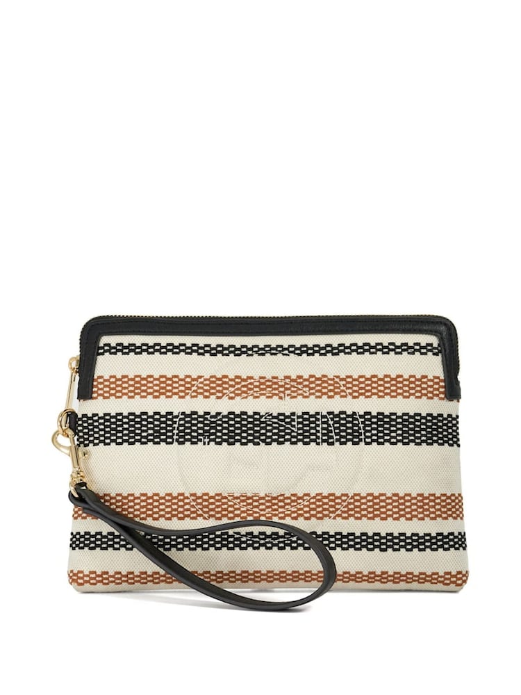 Dune London Mid Natural Slay Canvas Wristlet Pouch - Image 2 of 5
