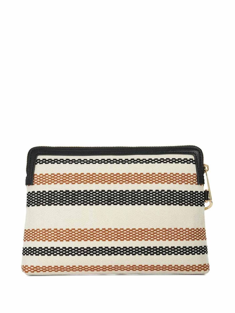 Dune London Mid Natural Slay Canvas Wristlet Pouch - Image 3 of 5