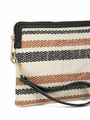 Dune London Mid Natural Slay Canvas Wristlet Pouch - Image 4 of 5
