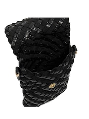 Dune London Black Saff Woven Phone Cross-Body Bag - Image 4 of 5