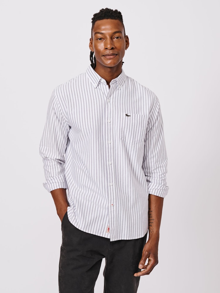 Aubin Purple Aldridge Oxford Button Down 100% Cotton Shirt - Image 1 of 6