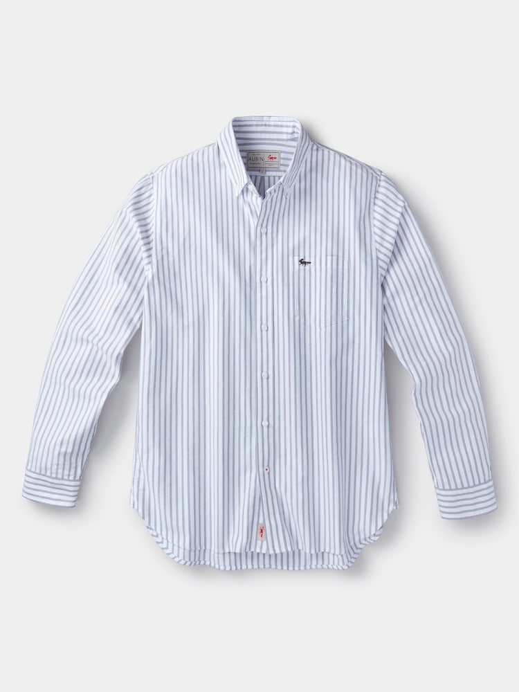 Aubin Purple Aldridge Oxford Button Down 100% Cotton Shirt - Image 6 of 6