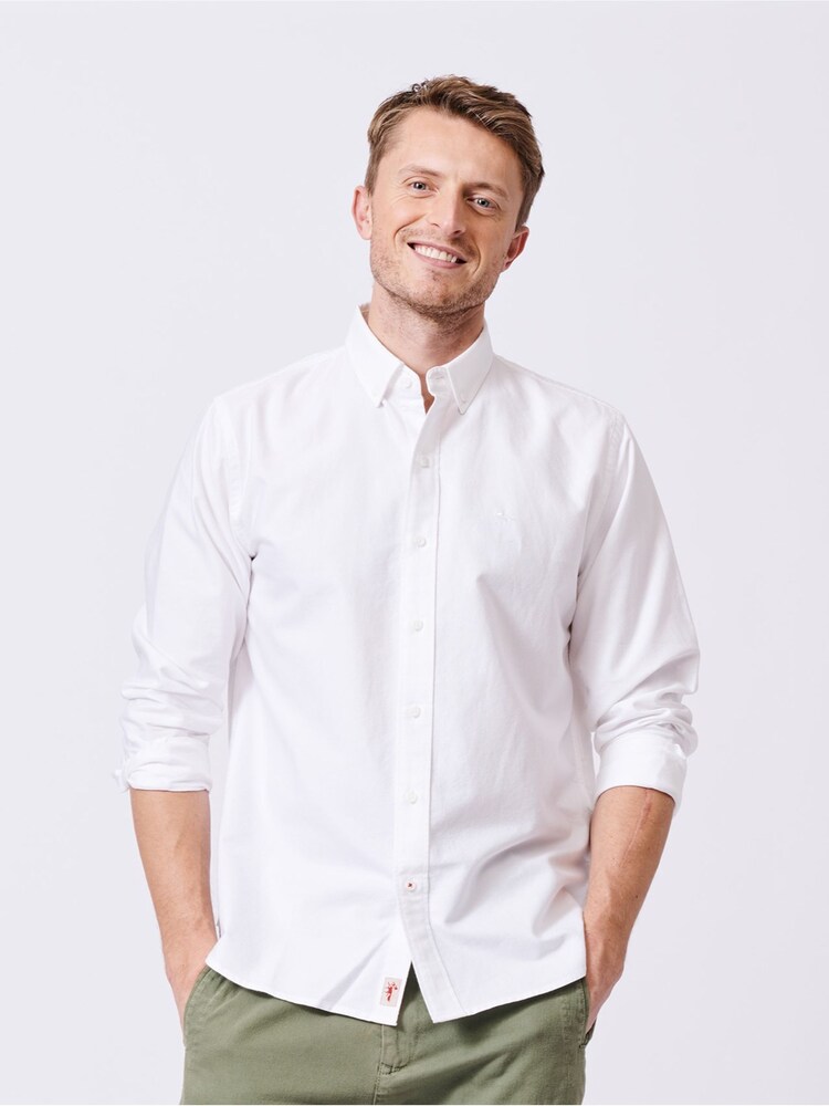 Aubin Alder Oxford 100% Cotton White Shirt - Image 1 of 6