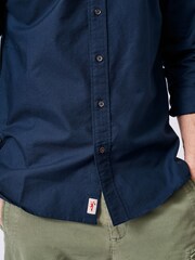 Aubin Blue Alder Oxford 100% Cotton Shirt - Image 5 of 6
