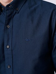 Aubin Blue Alder Oxford 100% Cotton Shirt - Image 6 of 6