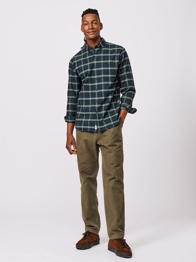 海軍藍 - Aubin Aldridge Oxford 排扣棉質裇衫 - 圖片 2/8