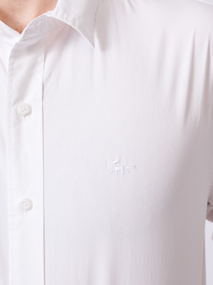 Aubin Chase Poplin 100% Cotton White Shirt - Image 6 of 6