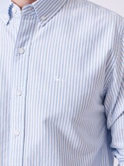 Aubin Blue Alder Oxford 100% Cotton Shirt - Image 6 of 6