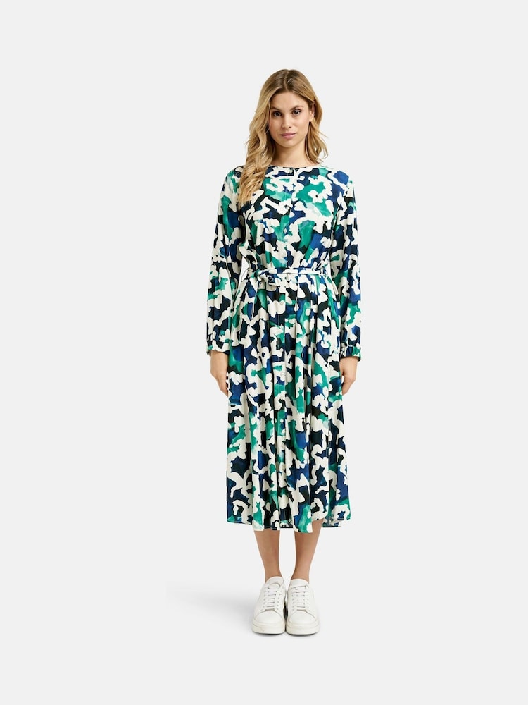 Smith & Soul Blue Abstract Print Midi Dress - Image 2 of 6