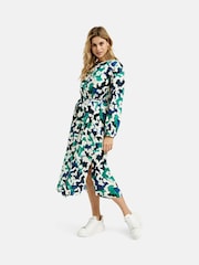 Smith & Soul Blue Abstract Print Midi Dress - Image 4 of 6