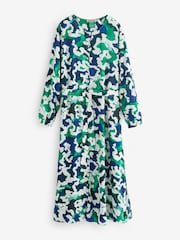 Smith & Soul Blue Abstract Print Midi Dress - Image 6 of 6