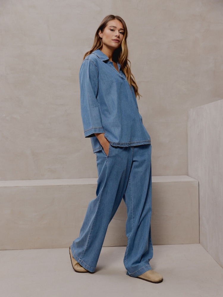 Smith & Soul Blue Denim Pull On Trousers - Image 4 of 5