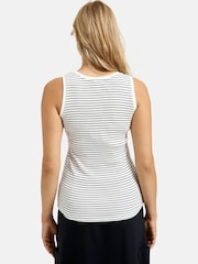 Smith & Soul White And Blue Stripe Cotton Rib Tank Top - Image 2 of 6