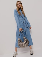 Smith & Soul Blue Denim Midi Shirt Dress - Image 1 of 6