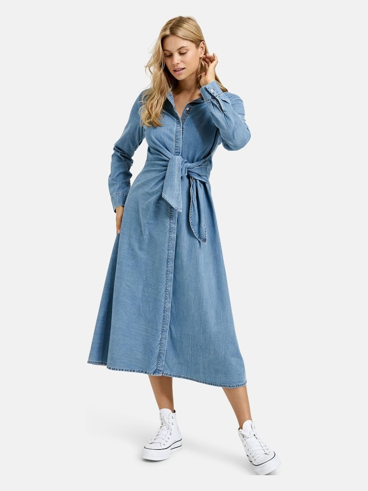 Smith & Soul Blue Denim Midi Shirt Dress - Image 4 of 6