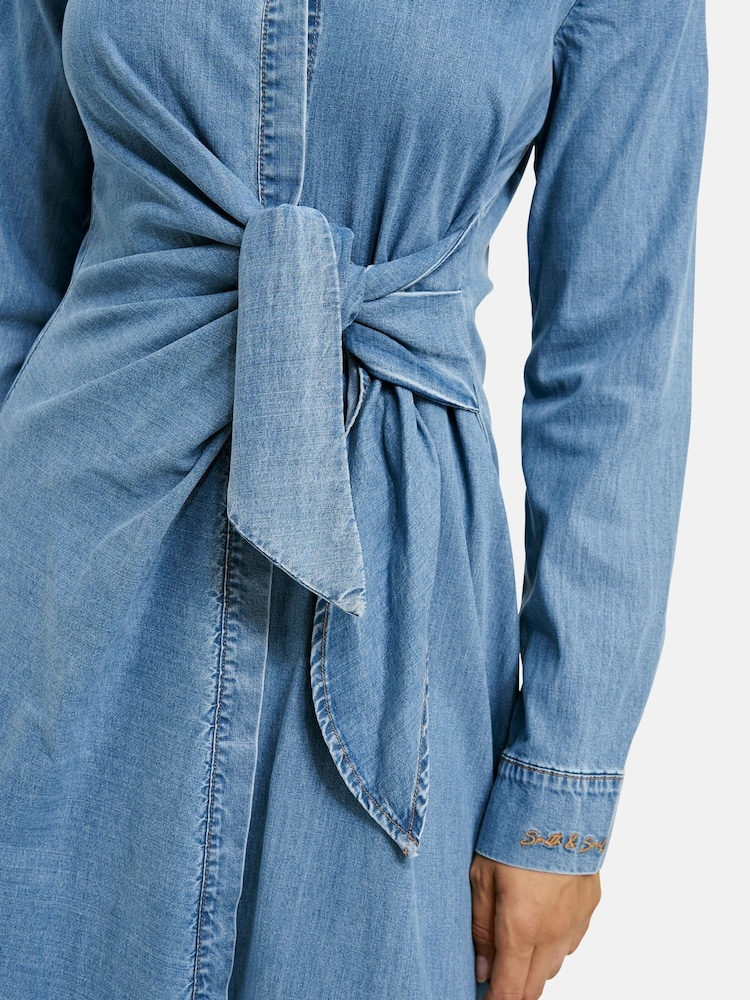 Smith & Soul Blue Denim Midi Shirt Dress - Image 5 of 6