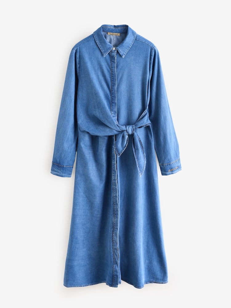 Smith & Soul Blue Denim Midi Shirt Dress - Image 6 of 6