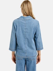 Smith & Soul Blue Open Collar Shirt Denim Shirt - Image 3 of 6