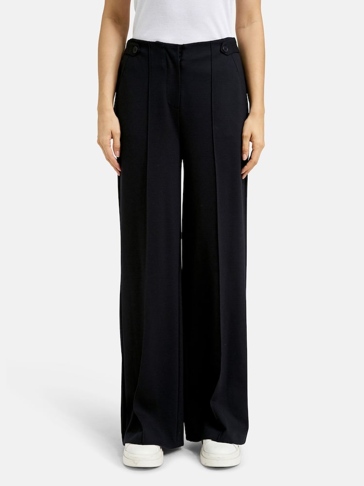 Smith & Soul Blue Wide Leg Jersey Trousers - Image 2 of 5