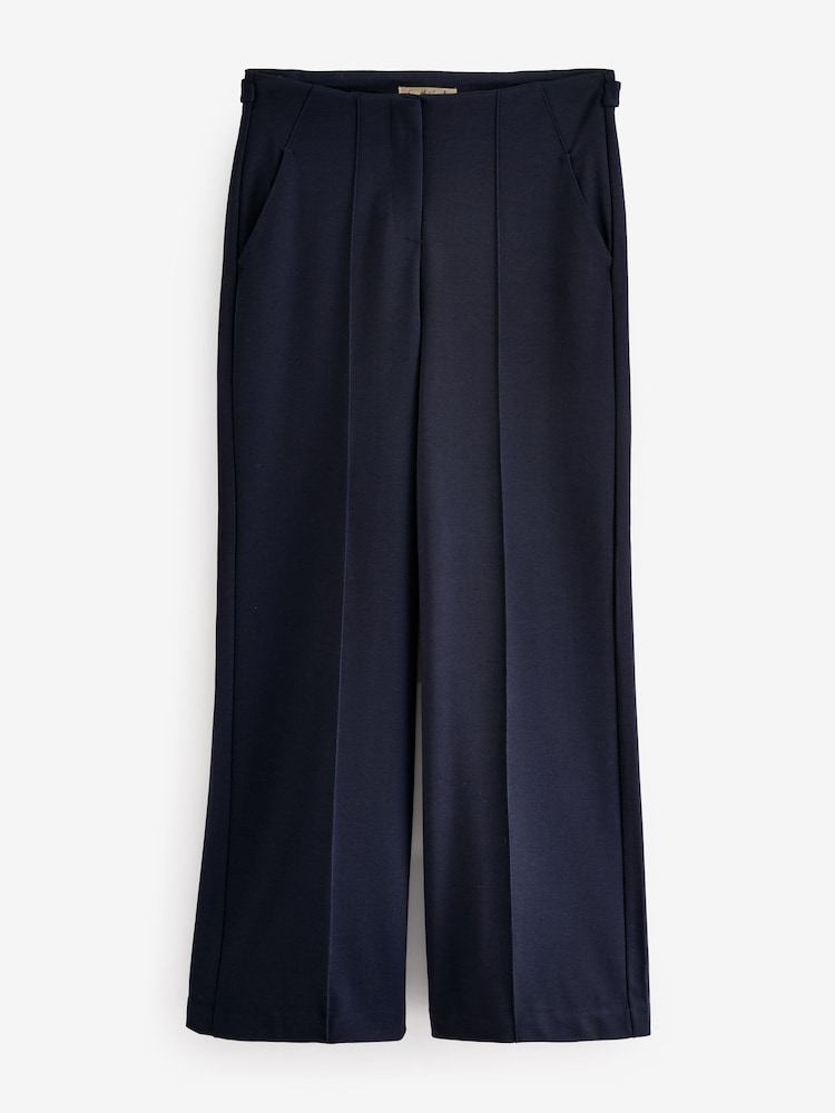 Smith & Soul Blue Wide Leg Jersey Trousers - Image 5 of 5