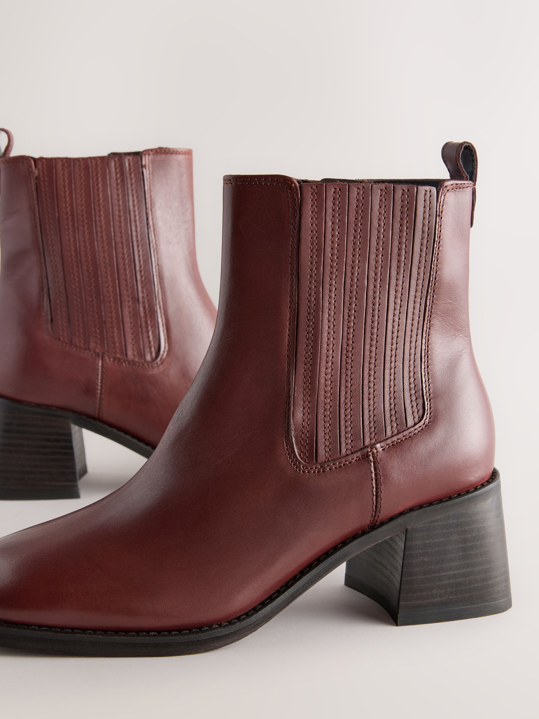 Buy Burgundy Red Standard/Wide Fit Forever Comfort® Leather Square