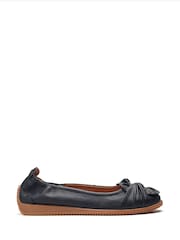 Moda in Pelle Echium Slip-On Leather Flat With Twisted Knot Detail Shoes - Image 1 of 4