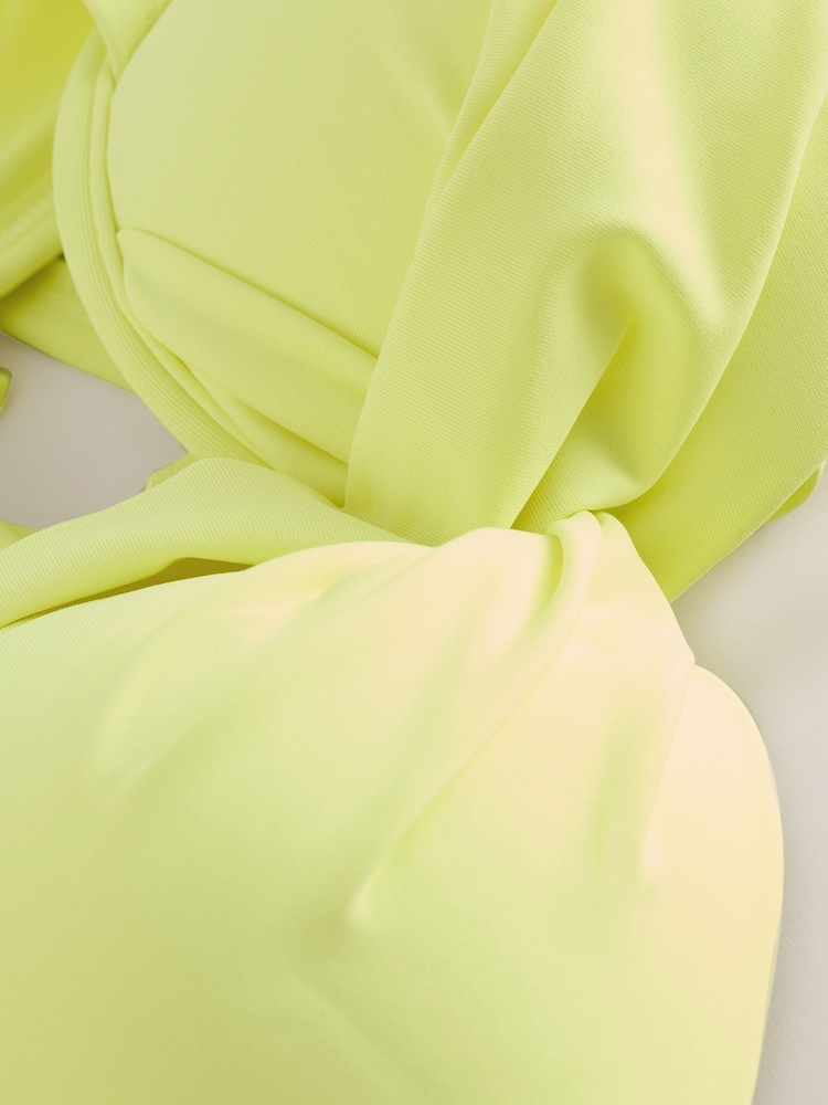 Blanc imprimé Fleuri/citron vert - Lot de 2 hauts de bikini rembourrés à armatures - Image 8 de 8